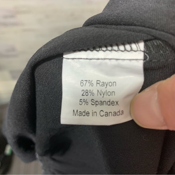 EMMA Knudsen Black Babydoll Mini Shift Dress Ruffles Relax Fit 1/2 Sleeve Sz XS - Picture 9 of 12